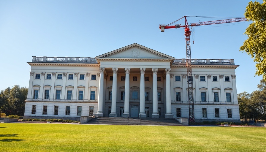 Utah state capitol, focal point in Utah redistricting process, blue sky