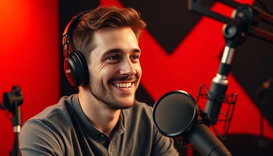 Sense of Belonging in Sports: Young man engaging in a podcast discussion.
