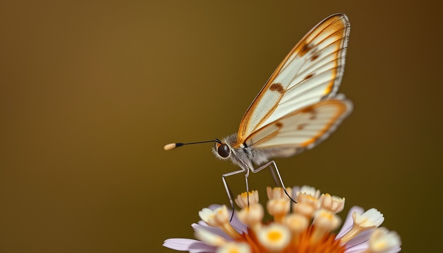Close-up of Atlas Blue Butterfly on flower for genome research