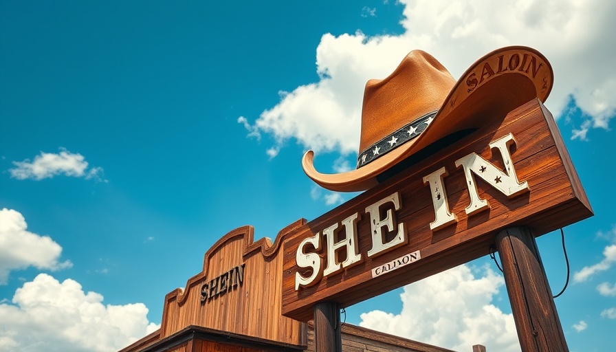 SHEIN Saloon sign at State Fair of Texas with cowboy hat design.