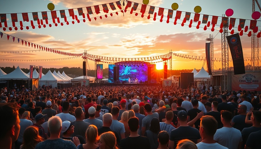 Austin events lively outdoor music festival with crowd enjoying.