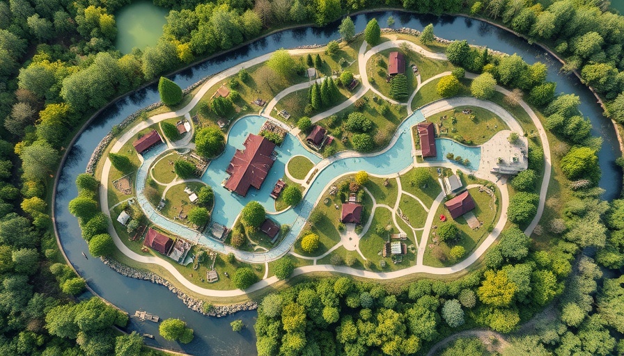 Aerial blueprint of Brackenridge Park project in San Antonio.
