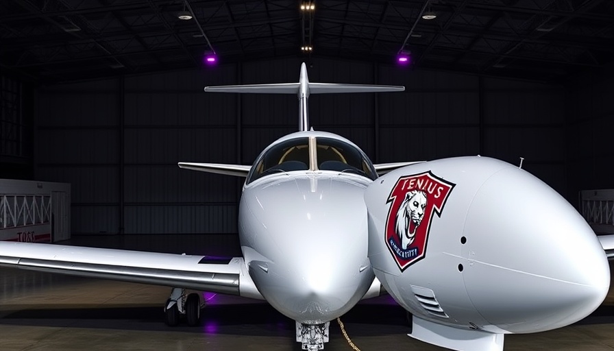 Texas Southern University aviation program aircraft in hangar.