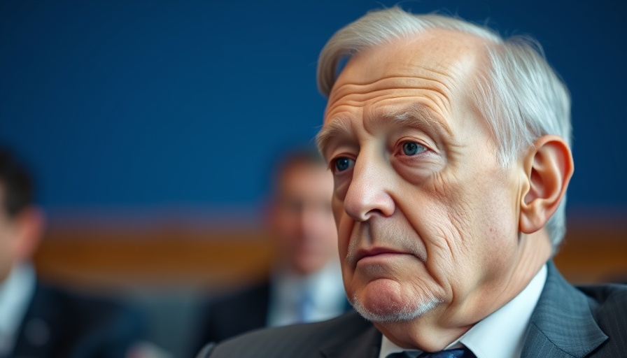 Contemplative elderly man in a formal setting, soft lighting.