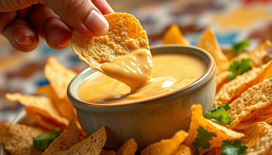 Chili's menu changes with tortilla chip dipping in cheese sauce.