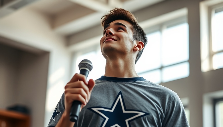 Dallas Cowboys fan discussing October 3rd significance indoors.