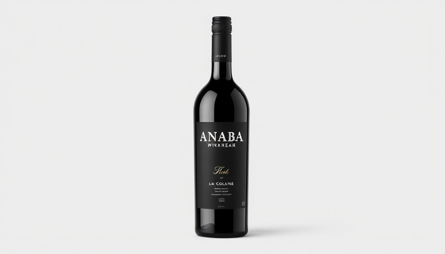 Sleek Anaba Wines La Colline red wine bottle with elegant label.