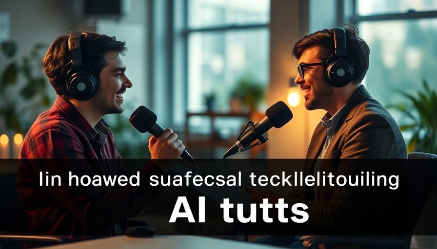 Smiling hosts discuss how AI tutors make learning fun on a podcast.