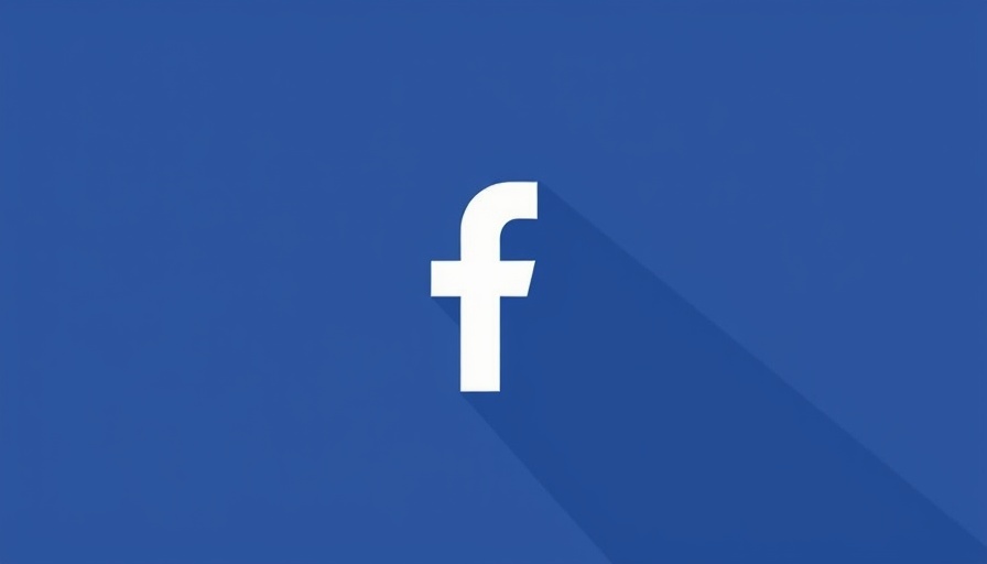 Minimalist Facebook logo icon on solid blue background