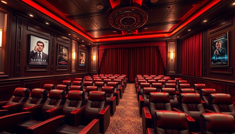 Luxurious home theater in Dallas with plush seating