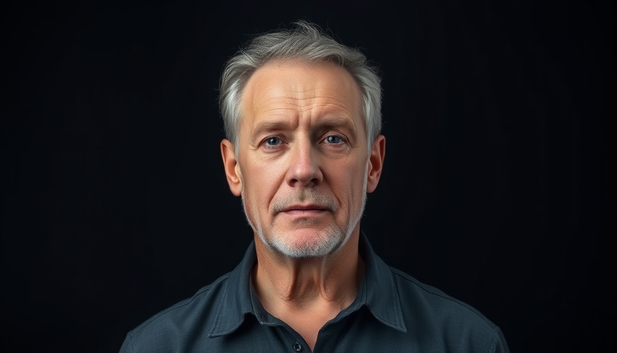 Middle-aged man in portrait with neutral expression, soft lighting.