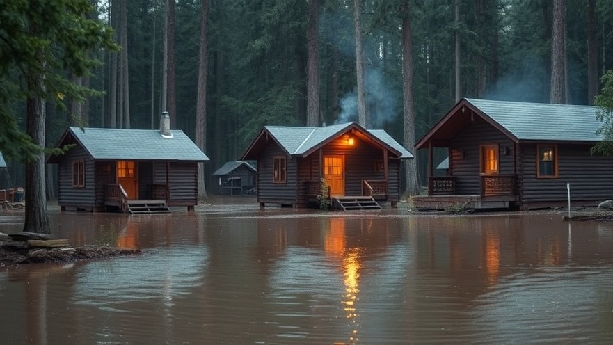 Flooded Kerr County youth camps in Texas, highlighting impact of recent flooding.