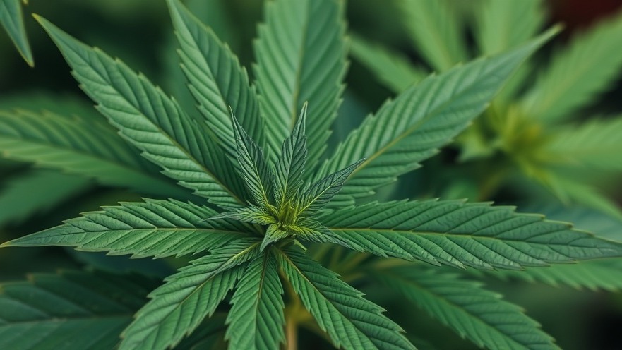 Closeup of a marijuana leaf illustrating local business support in the Texas cannabis industry.