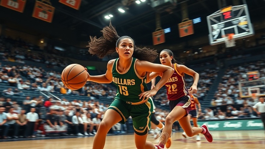 Dynamic WNBA highlights showcasing women's basketball impact in a vibrant arena.