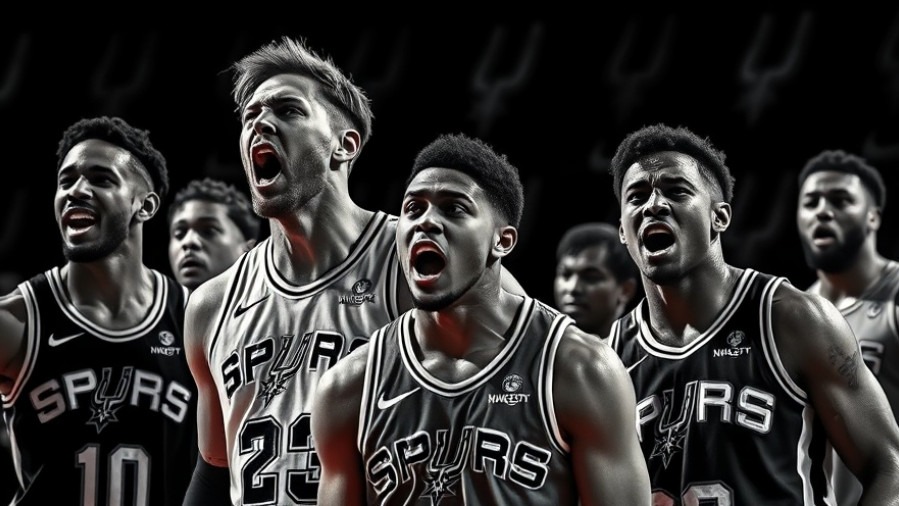 Dynamic Spurs players in black and white, showcasing intense NBA game analysis.