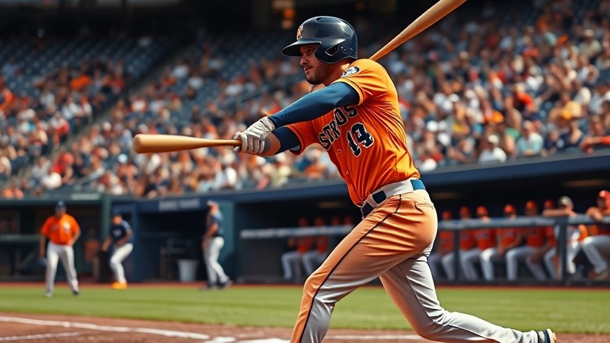 Astros player swings bat at Wrigley Field during MLB Highlights recap