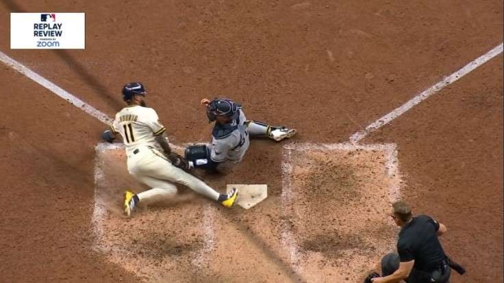 Brewers World Series Highlights poster with intense baseball player matchup
