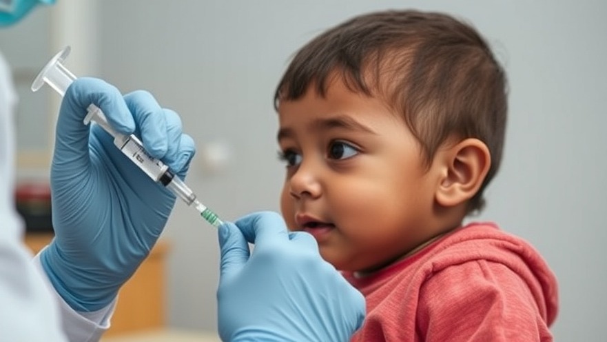 Child receiving vaccination, highlighting Texas healthcare news and vaccination access.