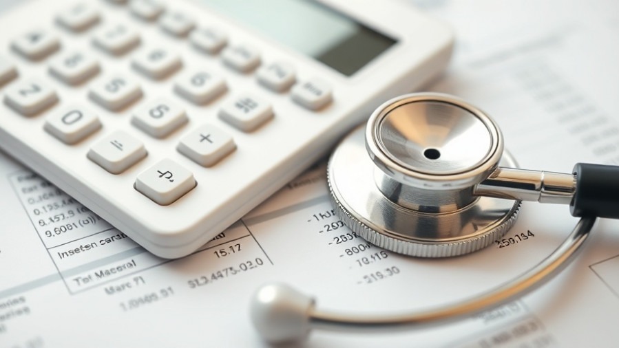 Close-up of a calculator and stethoscope on medical bill highlighting healthcare arbitration issues.