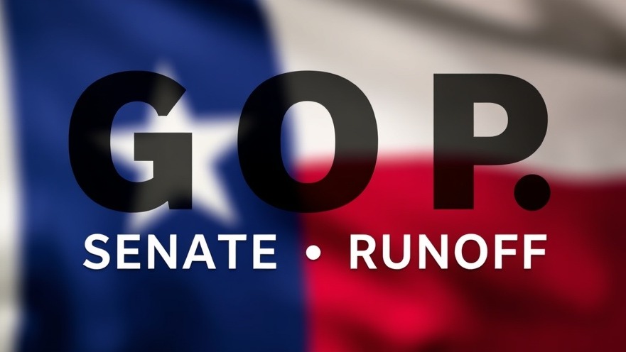 GOP Senate runoff graphic with Texas flag bokeh, Dallas news today.