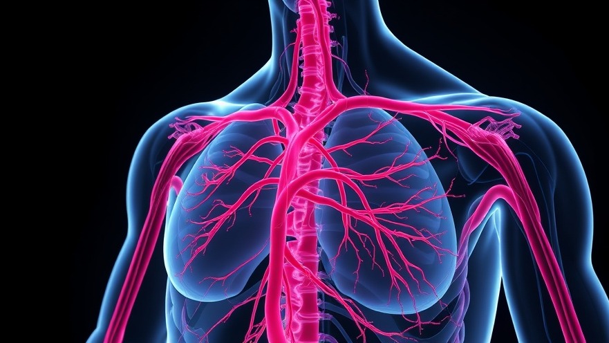 Detailed illustration of human arteries related to Austin health and wellness.