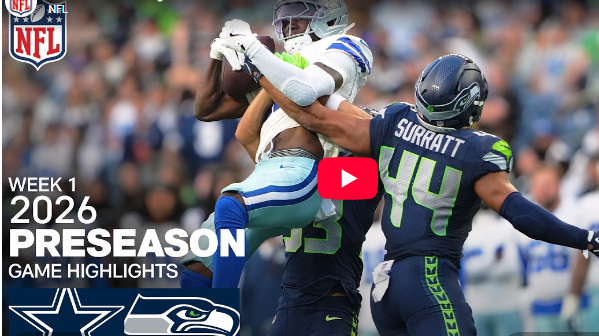 Dallas Cowboys vs. Seattle Seahawks 2026 preseason game action.