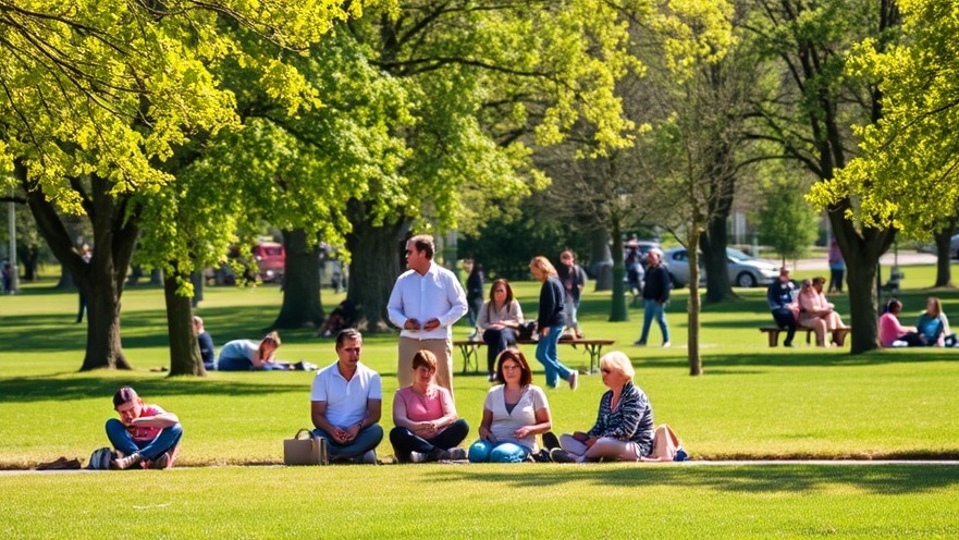 People enjoying sunny warm day at the park - Austin community news
