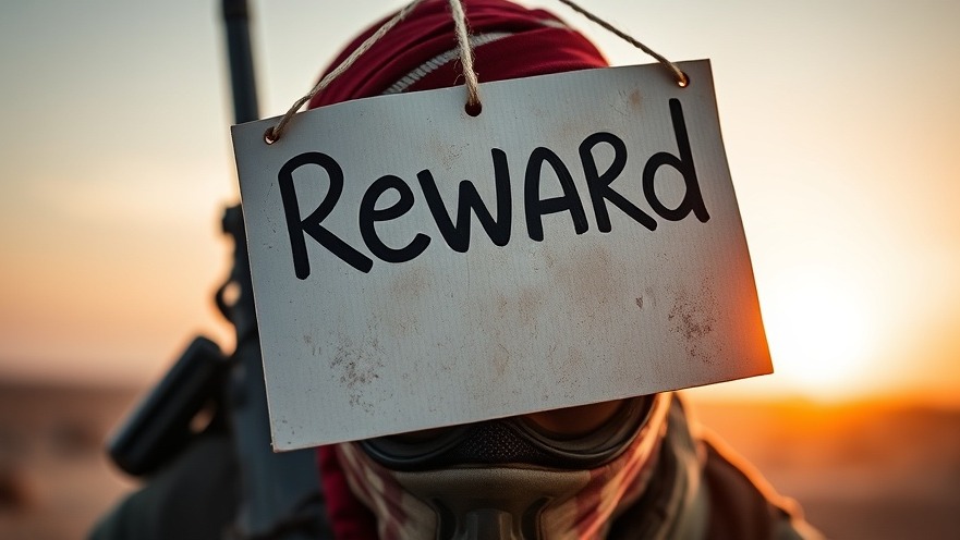 Reward sign indicating community involvement in counterterrorism against AQAP threat