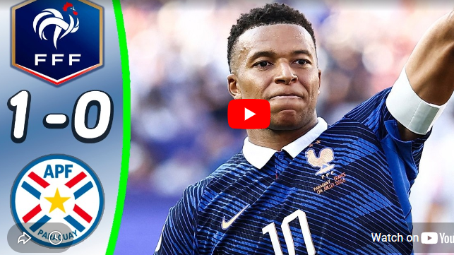Paraguay vs. France match highlights with player celebrating