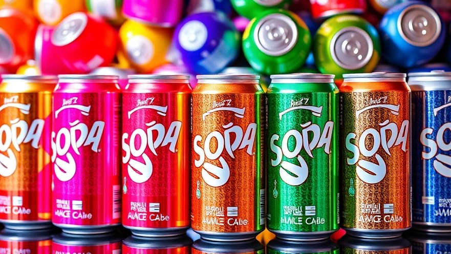 Colorful cans of healthy alternatives to soda for gut health in Houston.