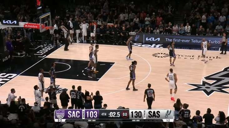 San Antonio Spurs highlights with players in cinematic poster.