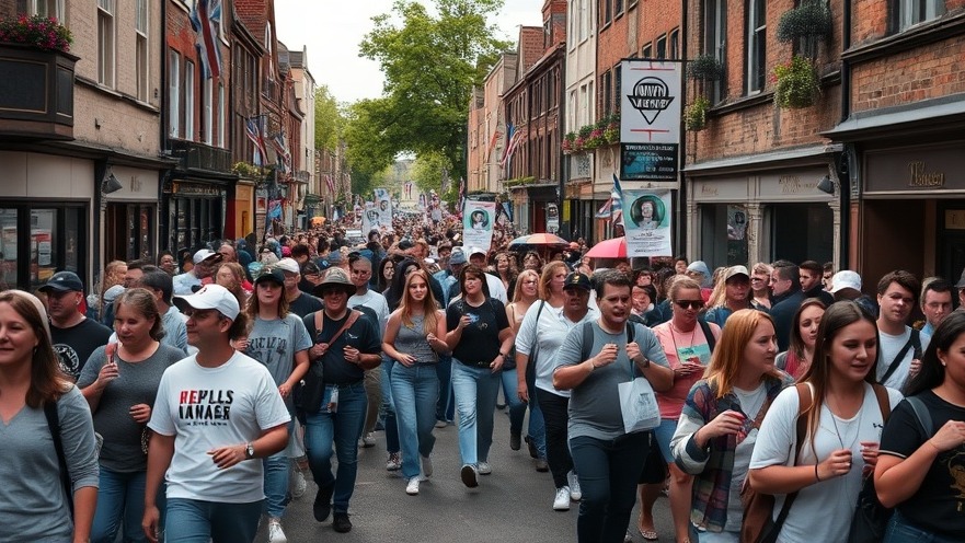 Fans marching in Birmingham tribute events celebrating Ozzy Osbourne's heavy metal legacy.