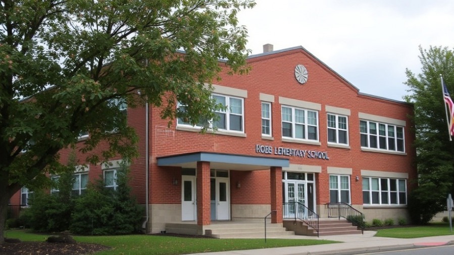 ROBB Elementary School building, symbolizing police accountability in the Adrian Gonzales acquittal.