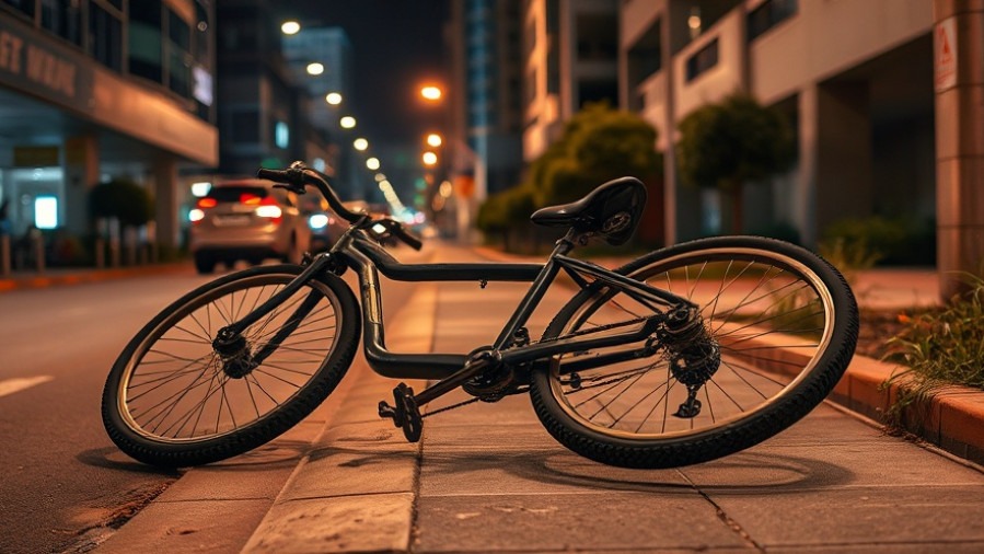 Overturned bicycle on urban roadside highlighting San Antonio cycling accidents.