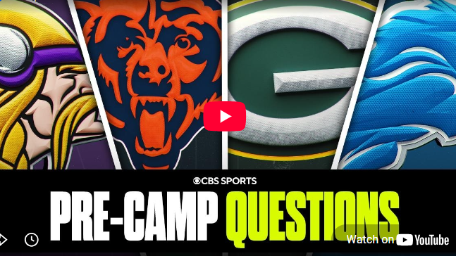 Team logos for biggest questions facing NFC North teams