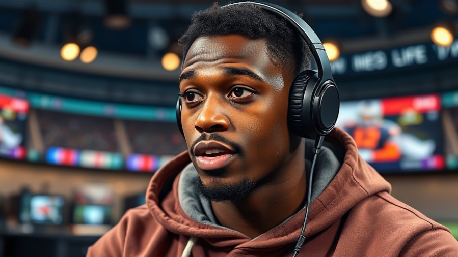 Young black athlete discusses the transfer portal and bowl victories on sports TV