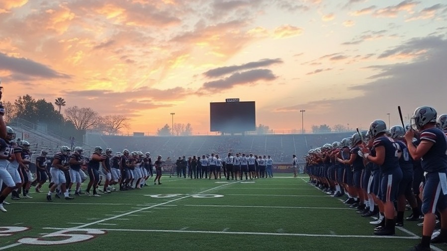 High school football game showcasing local sports news in Dallas.