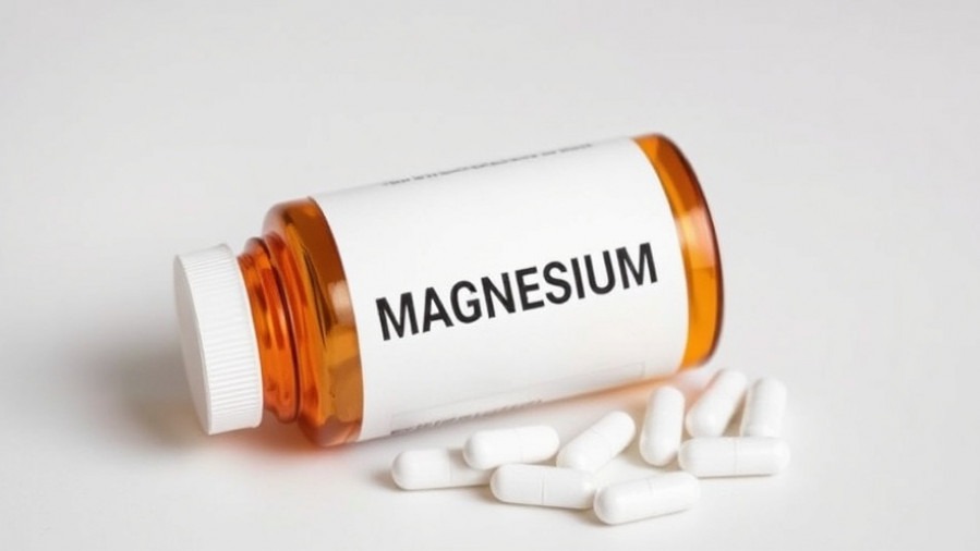 Magnesium supplement bottle for natural sleep remedies for older adults.