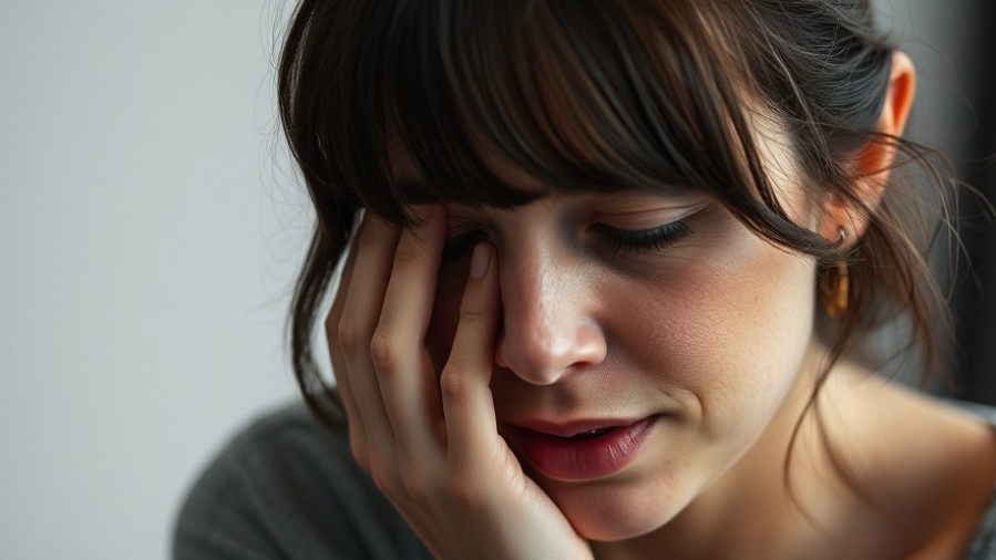 Woman crying, highlighting ADHD symptoms and emotional management challenges.