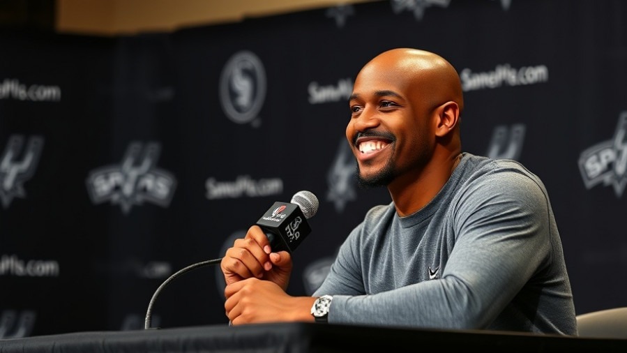 Young black athlete embodies resilience in sports at press conference.