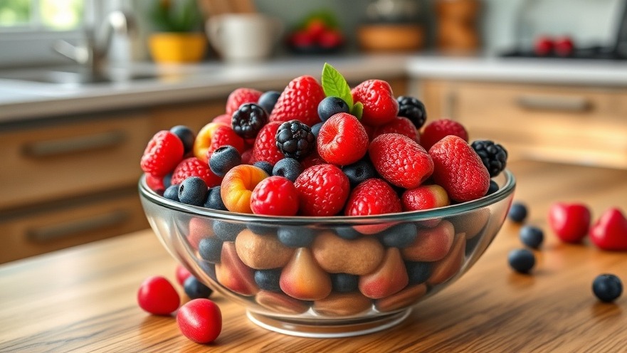 Bowl of colorful berries for mental wellness and sleep quality tips for seniors.