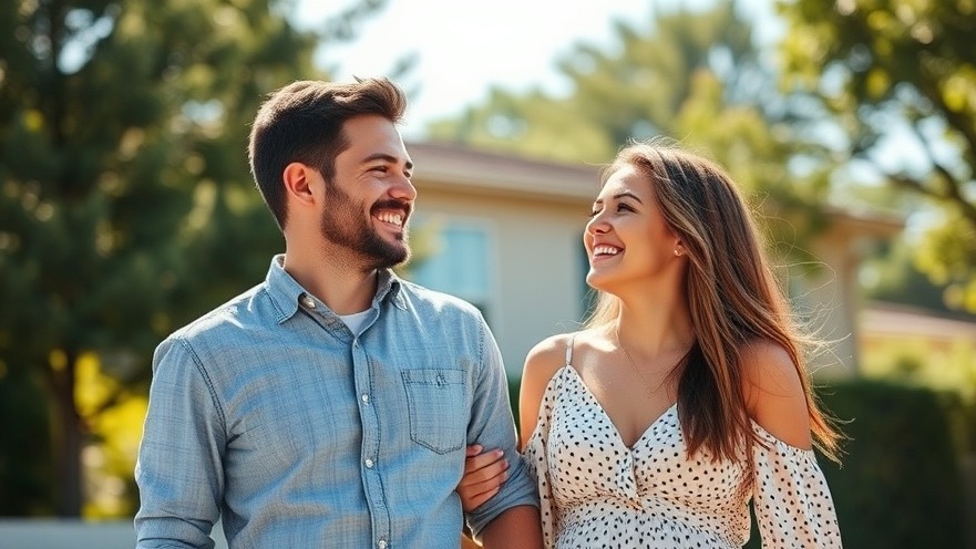 Joyous young couple enjoying the San Antonio warm stretch on a sunny weekend.