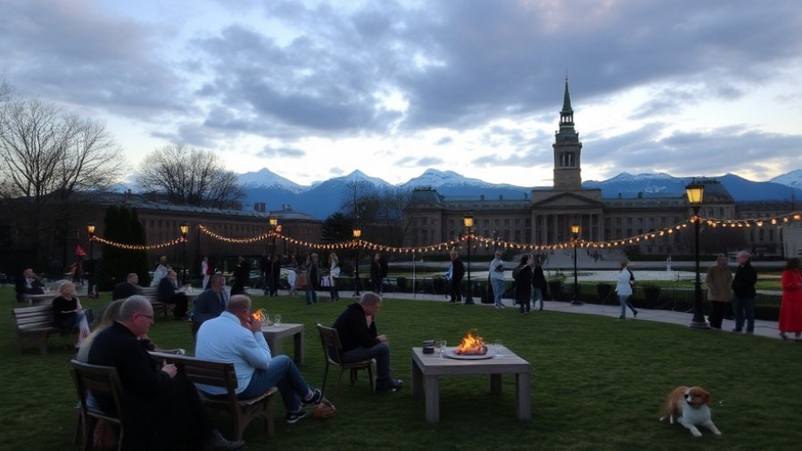People enjoying San Antonio fall weather at a community event outdoors.
