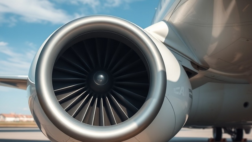 Closeup of jet engine, representing business growth in San Antonio's aviation sector.