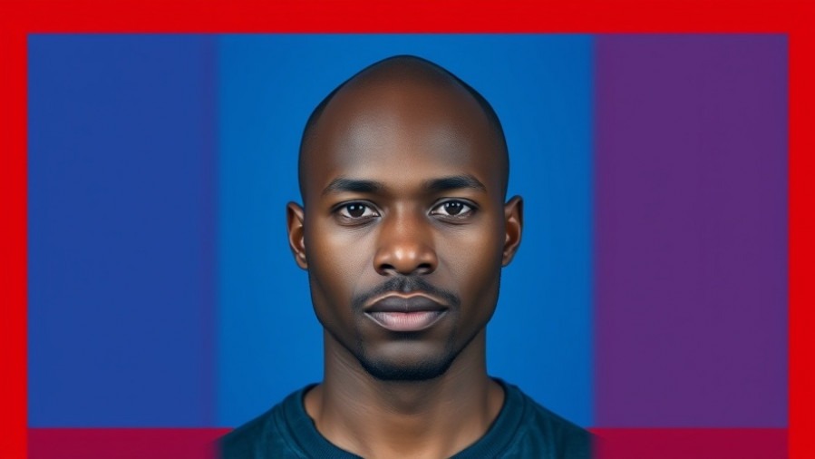 Bald black man in a blue background, emphasizing austin public safety awareness.