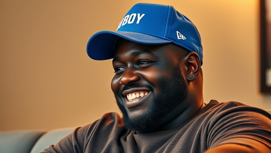 Smiling NFL player discussing athlete accountability and community support.