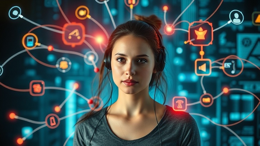 Young woman plugged into news sources, capturing current news in the US.