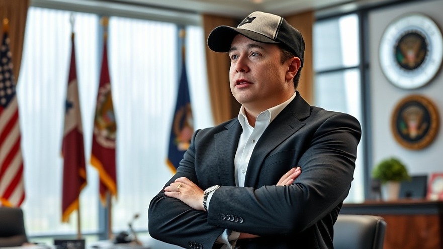 Elon Musk discussing celebrity politics in a formal office, highlighting voter engagement.