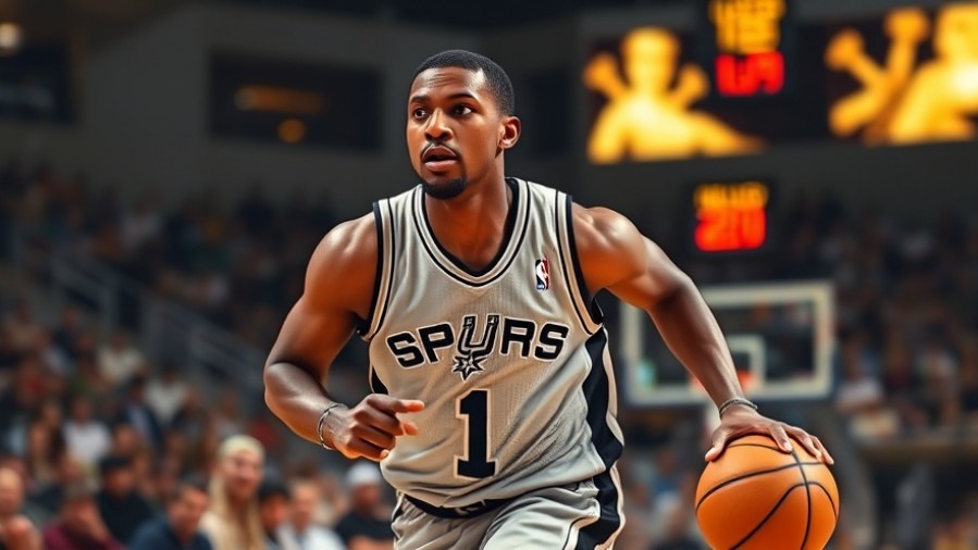Focused San Antonio Spurs player in motion, showcasing NBA strategy and resilience.