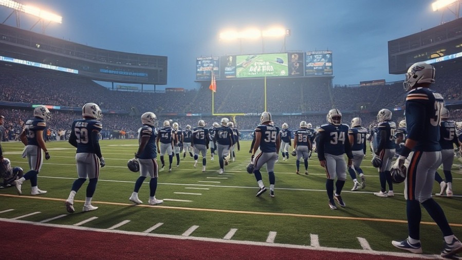 Dejected Dallas Cowboys players leaving the field after NFL game highlights disappointment.